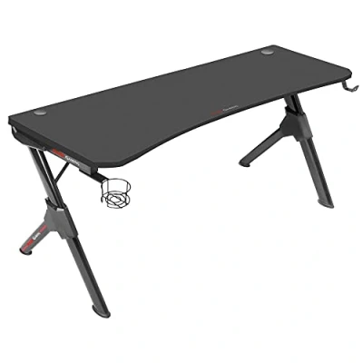 Abbildung von Mars Gaming MGD140 Schwarz, Tisch 140cm, Headset+Getränkeständer, Total Mousepad