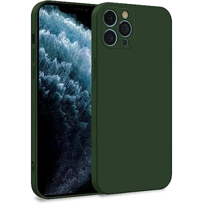 Abbildung von MyGadget Hülle kompatibel mit iPhone 11 Pro Zweilagige Handyhülle Kameraschutz Cover Innenfutter &amp; Silikon außen Olive Grün