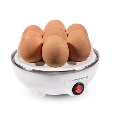Abbildung von Esperanza Küchenmaschine Eierkocher für 7 Eier EGG MASTER elektrisch Automatisches Abschalten, 350,00 W, Schnelles Kochen der Eier, leichte Bedienung, Drei Gänge
