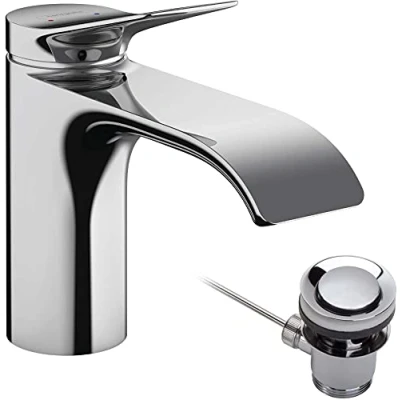 Abbildung von hansgrohe Waschtischarmatur &quot;Vivenis&quot;, 80cm, mit Zugstangen Ablaufgarnitur