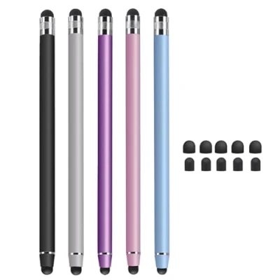 Abbildung von IZyufan Touchscreen Stift [5 Stück], Hohe Empfindlichkeit 2 in 1 Universelle Kapazitive Stylus Touch Pen für iPhone Pad Galaxy Mi Smartphones und Tablets, iOS, Android