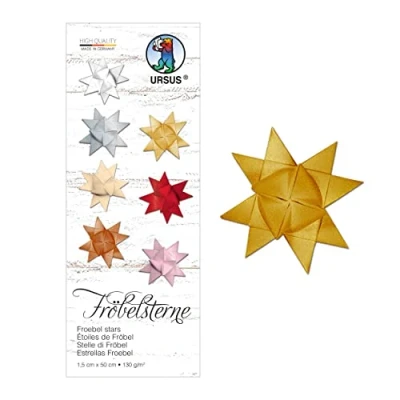 Abbildung von Ludwig Bähr Faltstreifen Fröbelsterne 130g/qm 1,5x50cm VE=80 Stück gol