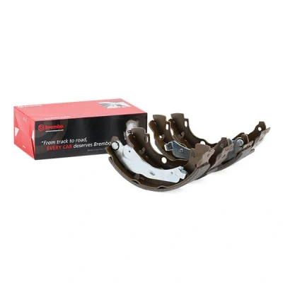 Abbildung von BREMBO S 68 525 Bremsbacken 203 38 mit Handbremshebel DACIA: Logan I MCV, Sandero I, Duster SUV, RENAULT: CLIO 2, 4 Grandtour, IV Kombi
