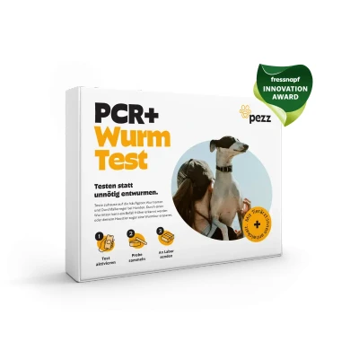 Abbildung von Pezz PCR+ Wurmtest Hund 11 häufigsten Würmer &amp; Parasiten Giardien, Bandwürmer, Spulwürmer, Hakenwürmer, Herz und Lungenwürmer etc. Labor Befund inkl. CT Wert gratis Versand