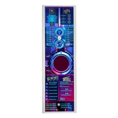 Abbildung von VSDISPLAY 36,8 cm (14,5 Zoll) 2560 x 720 USB C Mini HDMI IPS LCD Monitor, universeller Ersatz für 3 120 mm Lüfter des PC Gehäuses