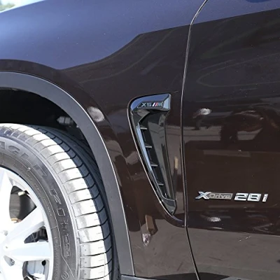 Abbildung von 2 Stück/Set ABS Auto Front Fender Side Air Vent Cover Trim Car Styling Shark Gills Aufkleber (schwarz)