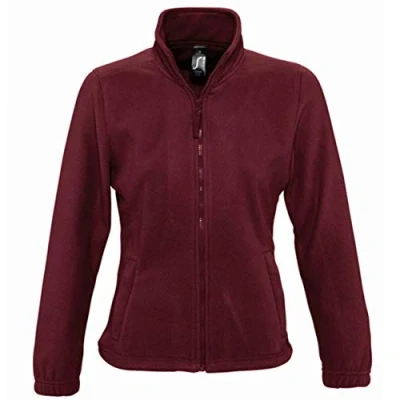Abbildung von SOLS Damen North Fleece Jacke mit durchgehendem Reißverschluss (Large) (Burgunder) L,Burgunder