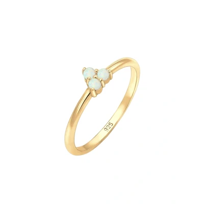 Abbildung von Elli Triangle Classic Ring goldcoloured, Damen, Größe: 54, Gold coloured