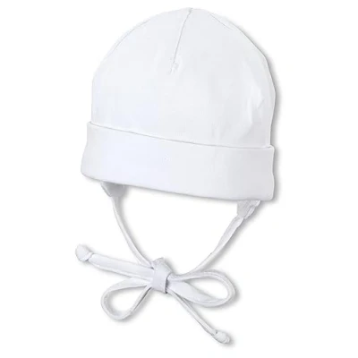 Abbildung von Sterntaler Unisex Beanie mit Bindebändern, Alter: ab 3 4 Monate, Größe: 39, Weiß