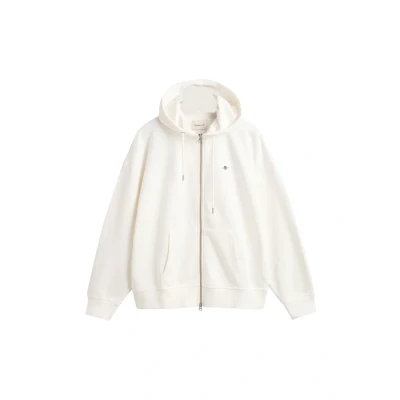 Abbildung von GANT Shield Sweatjacke, Damen, Größe: XS, Eggshell
