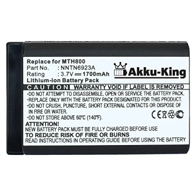 Abbildung von Akku King kompatibel mit Motorola NNTN4655, NNTN6922A, NNTN6923A Li Ion 1700mAh für MTH620, MTH800