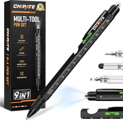 Abbildung von Chipate Geschenke für Männer, Ostergeschenke 9 IN 1 Multifunktions Kugelschreiber Männer Geschenke, Vatertagsgeschenk, Geburtstagsgeschenk Geschenk Vatertag, Gadgets