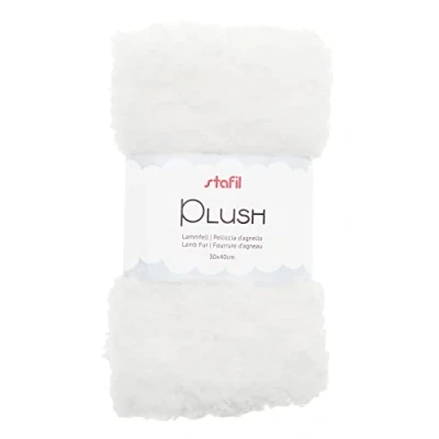 Abbildung von Plush, lamsvel wit, 100% polyester