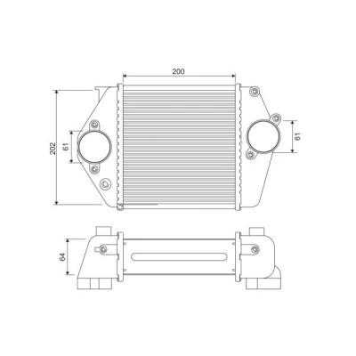 Abbildung von VALEO 818380 Ladeluftkühler Aluminium ohne Sensor MAZDA: 6 Station Wagon, Limousine