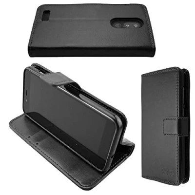 Abbildung von caseroxx Handy Hülle Tasche kompatibel mit Emporia Smart 3 Mini Bookstyle Case Wallet in schwarz