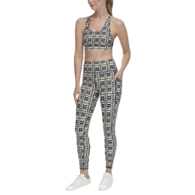 Abbildung von DKNY Damen Printed High Waist 7/8 Leggings, Zest Boucle Plaid, XXS EU
