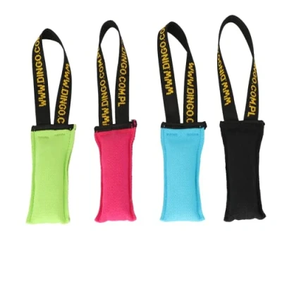 Abbildung von Dingo Hundespielzeug Beisswurst Agility Baumwolle mit Griff handgefertigt für Bisstraining Apportieren Schwimmend Schwimmfähig Mehrfarbig 4 Stück:15 cm x 6 Z30001