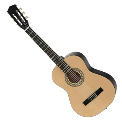 Abbildung von Classic Cantabile Acoustic Series AS 851 L Klassikgitarre 3/4 für Linkshänder (Kinder, Schüler, Einsteiger, 6 Saiten, Konzertgitarre, Akustikgitarre) natur