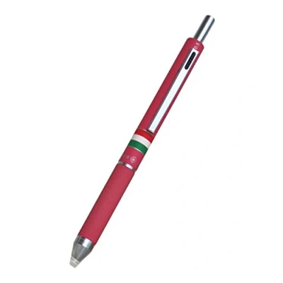 Abbildung von OSAMA Quadra Kugelschreiber mit Minenhalter, 0,8 mm Spitze + 0,5 Mine, Ideal für Schul und Schreibbedarf, Büro Universität Farbiger Tinte in Schwarz, Blau, Rot Pink