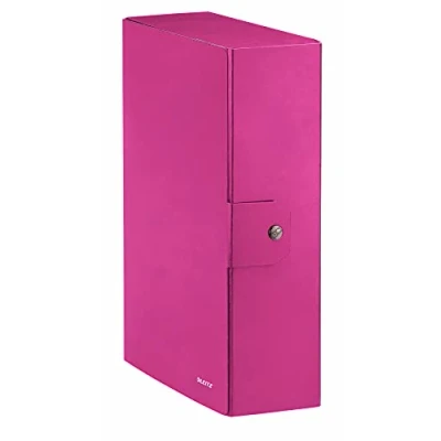Abbildung von Leitz, Behälter, Tastenverschluss, plastifizierter Karton, Format 25 x 35, WOW Dorso 10 cm Fucsia metallizzato