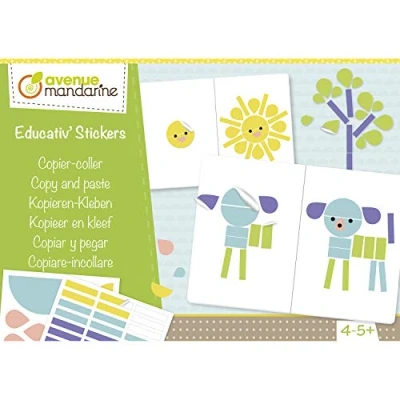 Abbildung von Avenue Mandarine KC103C Kreativset Stickers, Kopieren Kleben, Illustrationen mit Stickers zum Dekorieren, ideal ab 4 Jahren, 1 Set