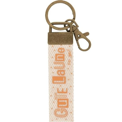 Abbildung von GRUSS &amp; CO Schlüsselanhänger Canvas Motiv Gute Laune Anhänger aus hellem mit to go, Karabiner 48410