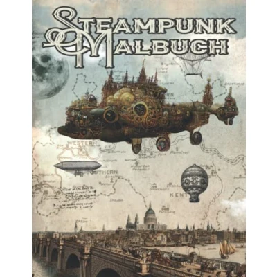 Abbildung von Steampunk Malbuch: Retro Vintage Gothic Malbuch für Erwachsene zur Entspannung