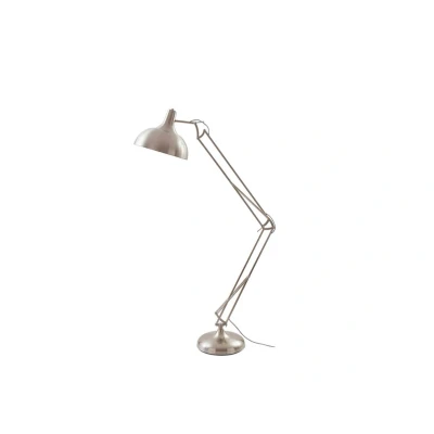 Abbildung von Lindby Stehleuchte Leia, silber, Metall, 180cm, drehbar, E27
