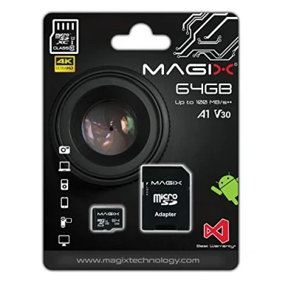 Abbildung von Magix MicroSD Speicherkarte 4K Series Klasse10 V30 + SD Adapter bis zu 95 MB/s (64GB), 4K_Variation