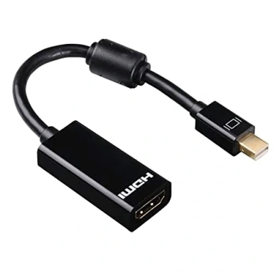Abbildung von Hama 00133489 Adapterkabel Mini DisplayPort HDMI schwarz Adapter für Kabel (Mini DisplayPort, HDMI, Male Connector/Buchse Connector, Schwarz)