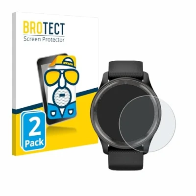 Abbildung von BROTECT Entspiegelungs Schutzfolie für Garmin Vivomove Trend (2 Stück) Matte Displayschutz Folie, Anti Reflex, Fingerprint