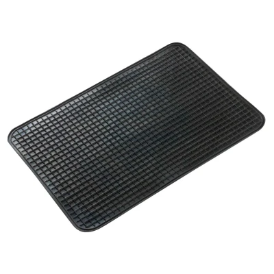 Abbildung von WALSER zuschneidbare Antirutschmatte 50x33 cm, vielfältig einsetzbare Gummimatte für Auto/Garage/Haushalt, rutschfeste Gummi Fussmatte Auto, Außenbereich, Auto schwarz