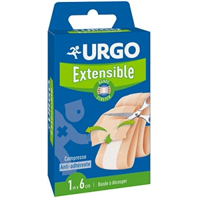 Abbildung von Urgo Tranchierband, dehnbar, Kompresse, rutschfest, 1 m x 6 cm