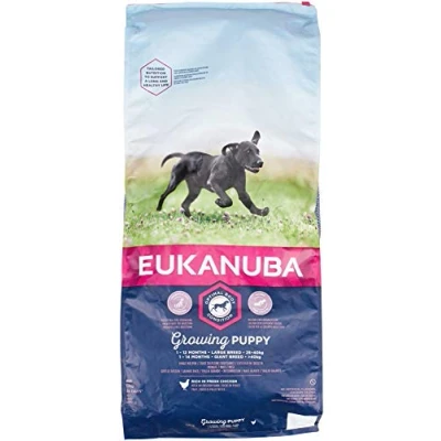 Abbildung von Eukanuba Growing Puppy Large Breed Huhn Hundefutter 12 kg...