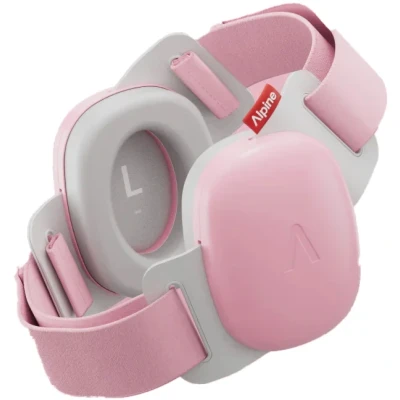 Abbildung von Alpine Muffy Baby 24 dB, verbesserter Gehörschutz für Babys und Kleinkinder bis 4 Jahre, sicher beruhigend, ideal auf Reisen, gut befunden von Babys, Rosa