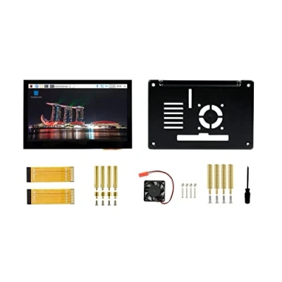 Abbildung von 4.3inch DSI LCD with Case Capacitive Touch Display IPS Screen 800x480 Resolution Wide Angle Monitor for Raspberry Pi 4B, Supports Ubuntu/Kali / WIN10 IoT