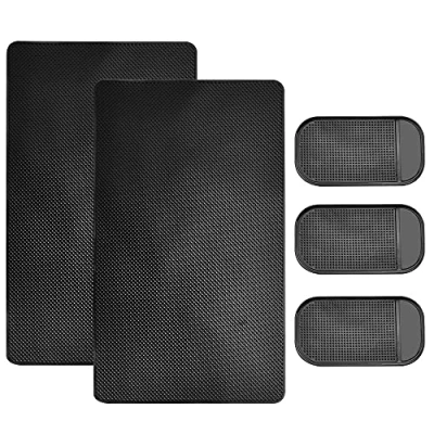 Abbildung von SNAGAROG 5 Stück Auto Armaturenbrett Klebematte Halterung Anti Rutsch Matte Silikon rutschfeste Antirutschmatte Pad für Handy, Sonnenbrille, Schlüssel (27 * 16CM, 13 7CM)