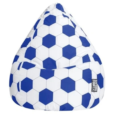 Abbildung von Sitting Point Sitzsack Fußball FANKURVE XL in blau weiß, ca. 220L