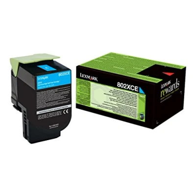Abbildung von Lexmark 80C2XC0 (802XC) Cyan Toner Extra hohe Kapazität