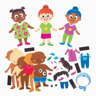 Abbildung von Baker Ross FX926 Vielfalt Mix&amp;Match Magnet Sets Packung mit 8, Kunsthandwerkssets für Kinder, Schulprojekte