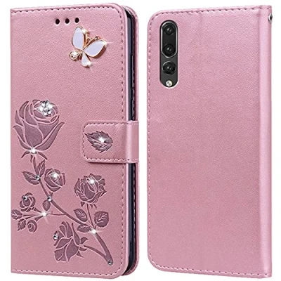Abbildung von Hülle für Huawei P20 Pro,Handyhülle Pro,Klappbar Tasche Case,Standfunktion,Kartenfach,Silikon Bumper,Stoßfeste Schutzhülle Cover Pro(6.1&quot;)