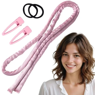 Abbildung von LAC Locken Ohne Hitze Lockenwickler über Nacht Heatless Curls Band Lockenband für Langes Mittleres Haar Haarnudel Overnight