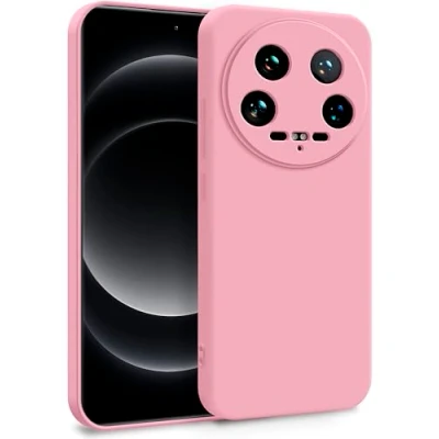 Abbildung von MyGadget Silikon Hülle kompatibel mit Xiaomi 14 Ultra Zweilagige Handyhülle Kameraschutz Cover Innenfutter &amp; außen Rosa