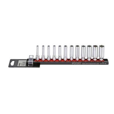 Abbildung von SONIC 101204 Steckschlüsseleinsatz Set 12 Sechskant Chrom Vanadium Stahl, Aluminium 1/4 Vierkant