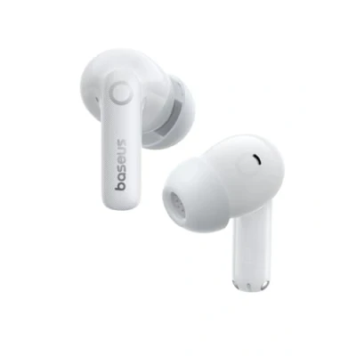 Abbildung von Baseus EP10 Pro Kabellose In‑Ear Kopfhörer, Bluetooth 45dB Aktive Geräuschunterdrückung, Bass Audio, Hi Fi Sound, 6.0, Sternenlichtweiß