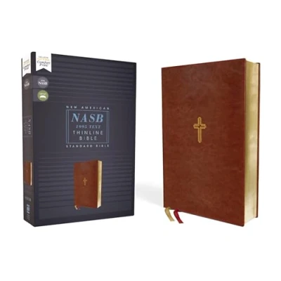 Abbildung von NASB, Thinline Bible, Leathersoft, Brown, Red Letter, 1995 Text, Comfort Print: New American Standard Print, Letter Edition, Text