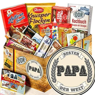 Abbildung von Bester Papa der Welt Suessigkeiten Box DDR Geschenk für