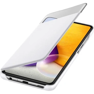 Abbildung von Samsung Galaxy A72 Hülle Kunststoff Klapphülle Handyhülle Weiß