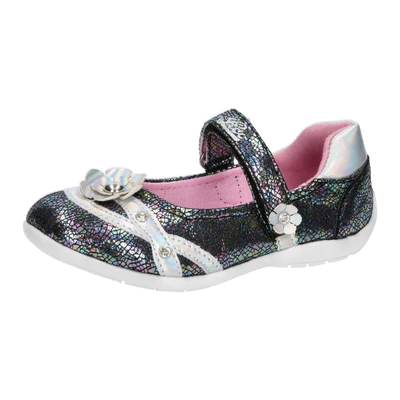 Abbildung von LICO MONA V Riemchenballerina für Kinder, Größe: 28, Silber rosa Schuhe