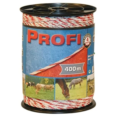 Abbildung von Kerbl Profi Weidezaunlitze 6x0,30 TriC, 400m, weiß/rot
